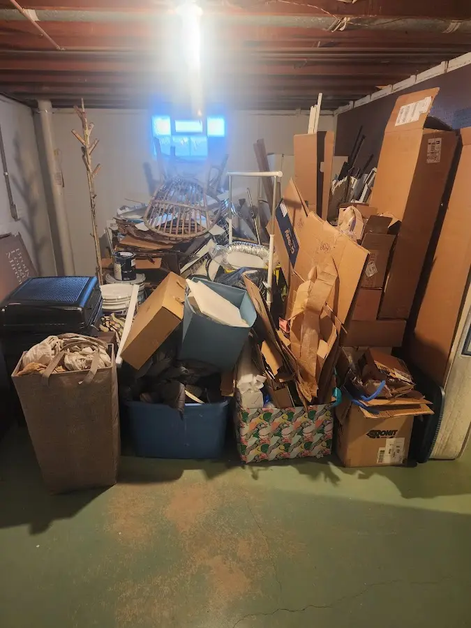 Roll-off dumpster container at job site for 20 Yard Dumpster Rental in St. Paul